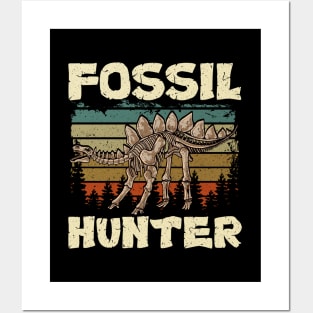 Cute & Funny Fossil Hunter Paleontology Dinosaur Posters and Art